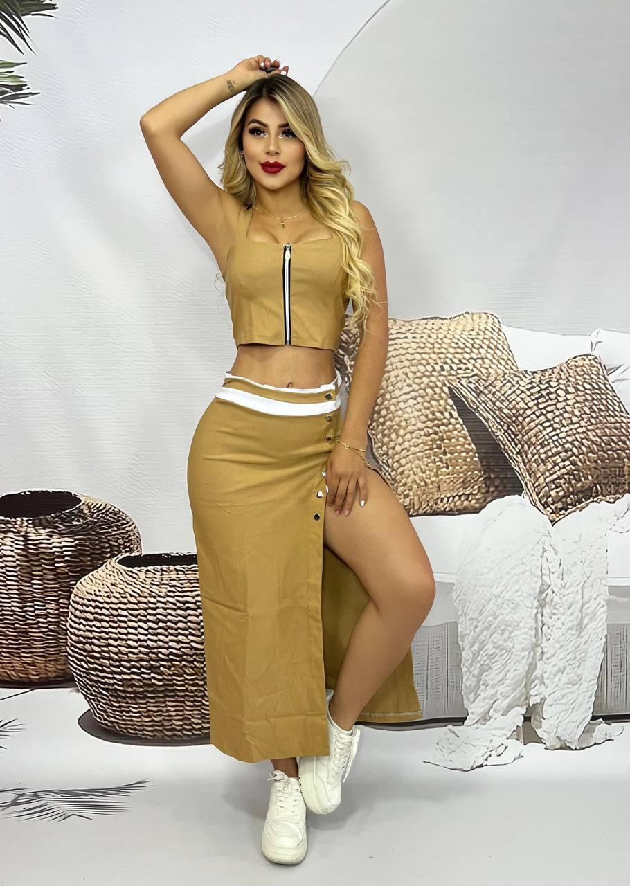 Conjunto tres prendas falda