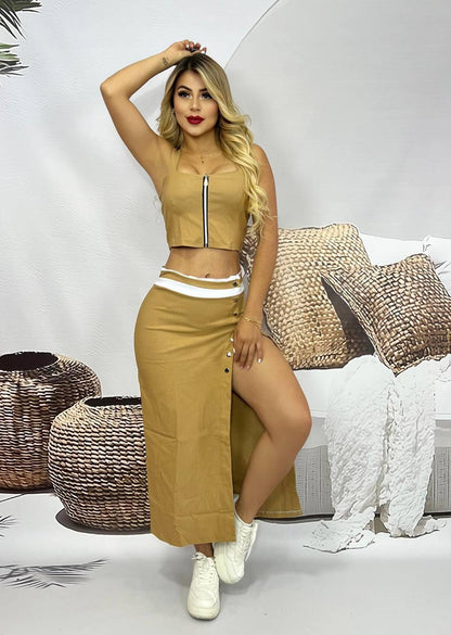 Conjunto tres prendas falda